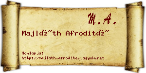 Majláth Afrodité névjegykártya